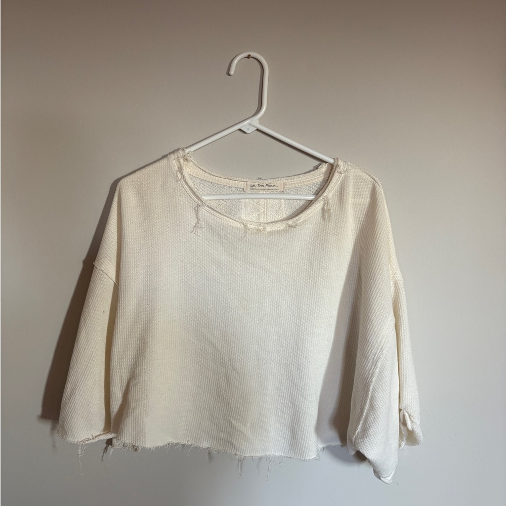 We The Free Off-White Crop Top